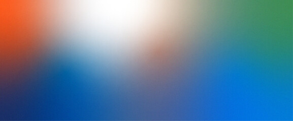 Red orange white blue green abstract background. Color gradient ombre blend. Soft blur texture. Smooth transition. Bright light center glow. Artistic mesh haze. Vivid bold vibrant digital design