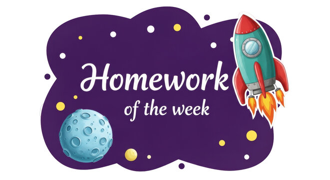 Isolated Homework of the Week Illustration - Powered by Adobe