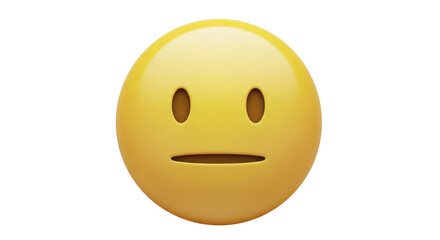 Isolated Neutral Emoji Face
