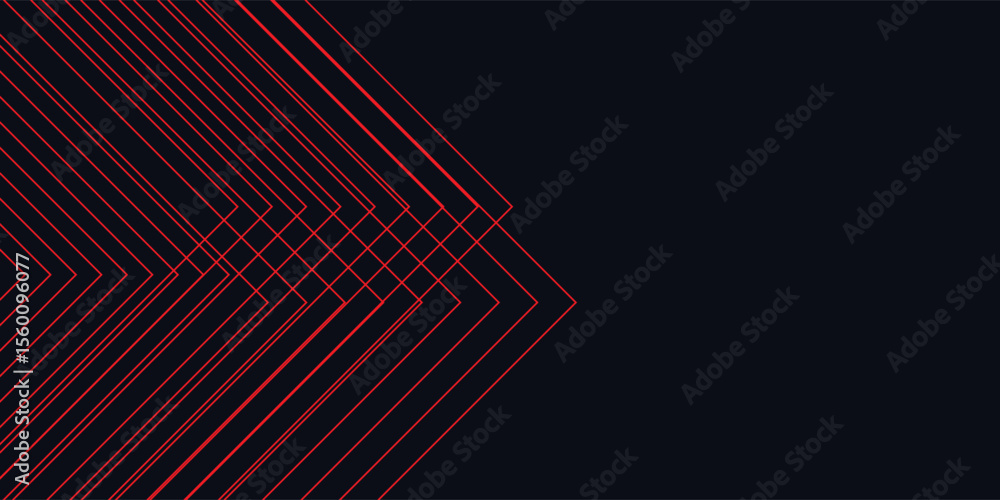Aufkleber modern abstract background with glowing arrow lines. modern shiny red geometric lines design. techno
