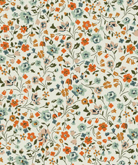design little floral congested pattern warm colors