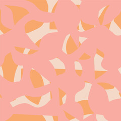 Seamless abstract pattern with organic cutout shapes. Modern artistic collage style texture. Perfect for fabric, wallpaper, wrapping paper, apparel, stationery