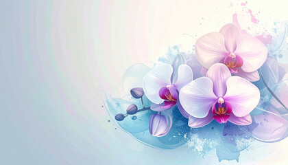Abstract and beautiful orchid design background, flower background - 추상적이고 아름다운 난꽃 디자인 배경, 꽃 배경