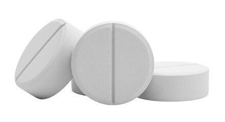 Isolated White Pills