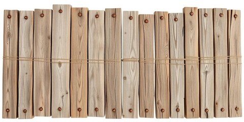 Twenty-two long, rustic weathered wooden planks with rusty nails; sharp detail, isolated on white,  barn wood,  reclaimed wood