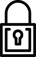 Vector Security Padlock Icon: Locked Protection Graphic.