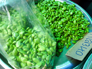 Petai or bitter bean or stink bean, is a plant of the genus Parkia in the family Fabaceae