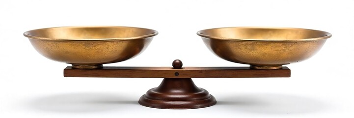 Classic Scale Balance Ready for Weighing Justice, Equality, and Measurement Concept