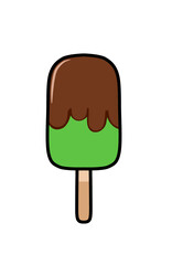 Kiwi chocolate ice cream