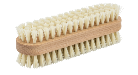 Isolated Natural bristle scrub brush
