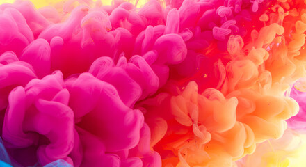 Fototapeta premium Vibrant Colorful Ink Swirls Abstract Background Texture Design