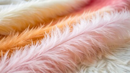 Soft Pastel Pink and Orange Feathers Background Texture