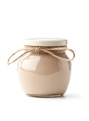 Light beige jar with tied twine