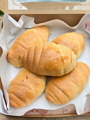 shio Pan or Japanese sea salt butter bread rolls