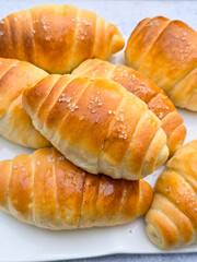 shio Pan or Japanese sea salt butter bread rolls