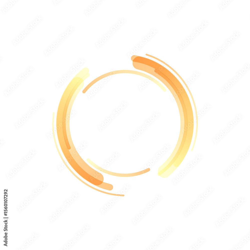 Poster png abstract logotype vector with circle ring and bright colourful gradient background tech design e