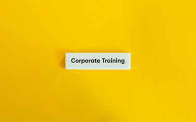 Corporate Training Message on Yellow Background – Minimalist Typography Concept