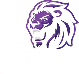 Purple Lion Head Logo Vector – Bold Stylized Animal Symbol Representing Strength, Royalty, and Modern Branding for Sports, Tech, or Elite Businesses