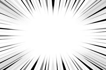 halftone comic background with dark light lines and pattern on white