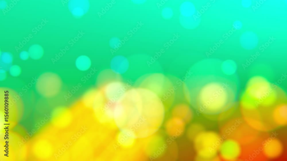 Poster colorful particles with bokeh. computer generated 3d render