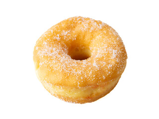 Donuts with sugar sprinkles isolated on a white background.