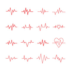 a simple, minimalist illustration of a heart rate rhythm