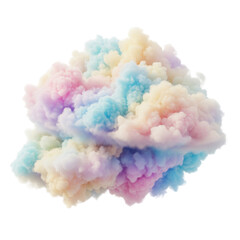 Fototapeta premium Dreamy pastel cloud formation against black backdrop, a surreal etherealscape concept