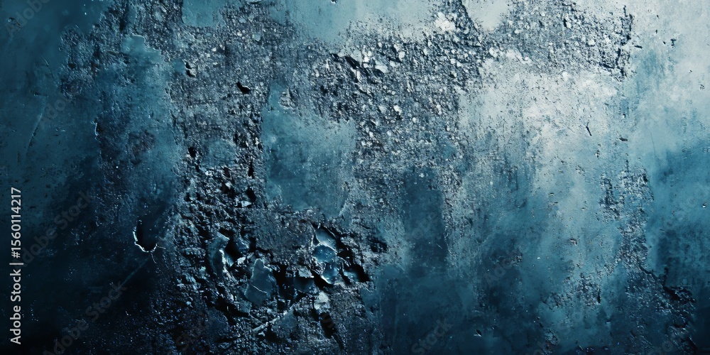 Poster a deep abstract blue canvas with weathered grungy texture for creative and dramatic design concepts