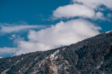 clouds over the mountains