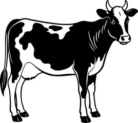 Holstein Cow Vector Illustration