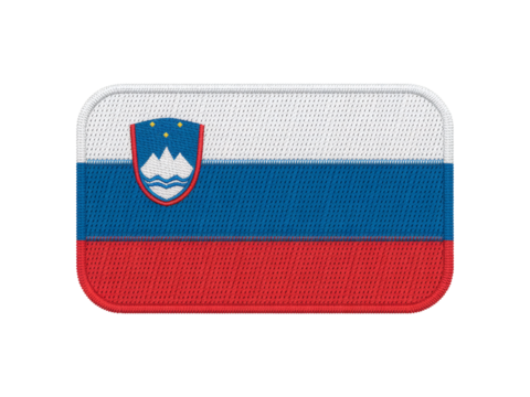 Slovenia flag with rounded edges, patriotic symbol, perfect for design element or celebrating Slovenian culture