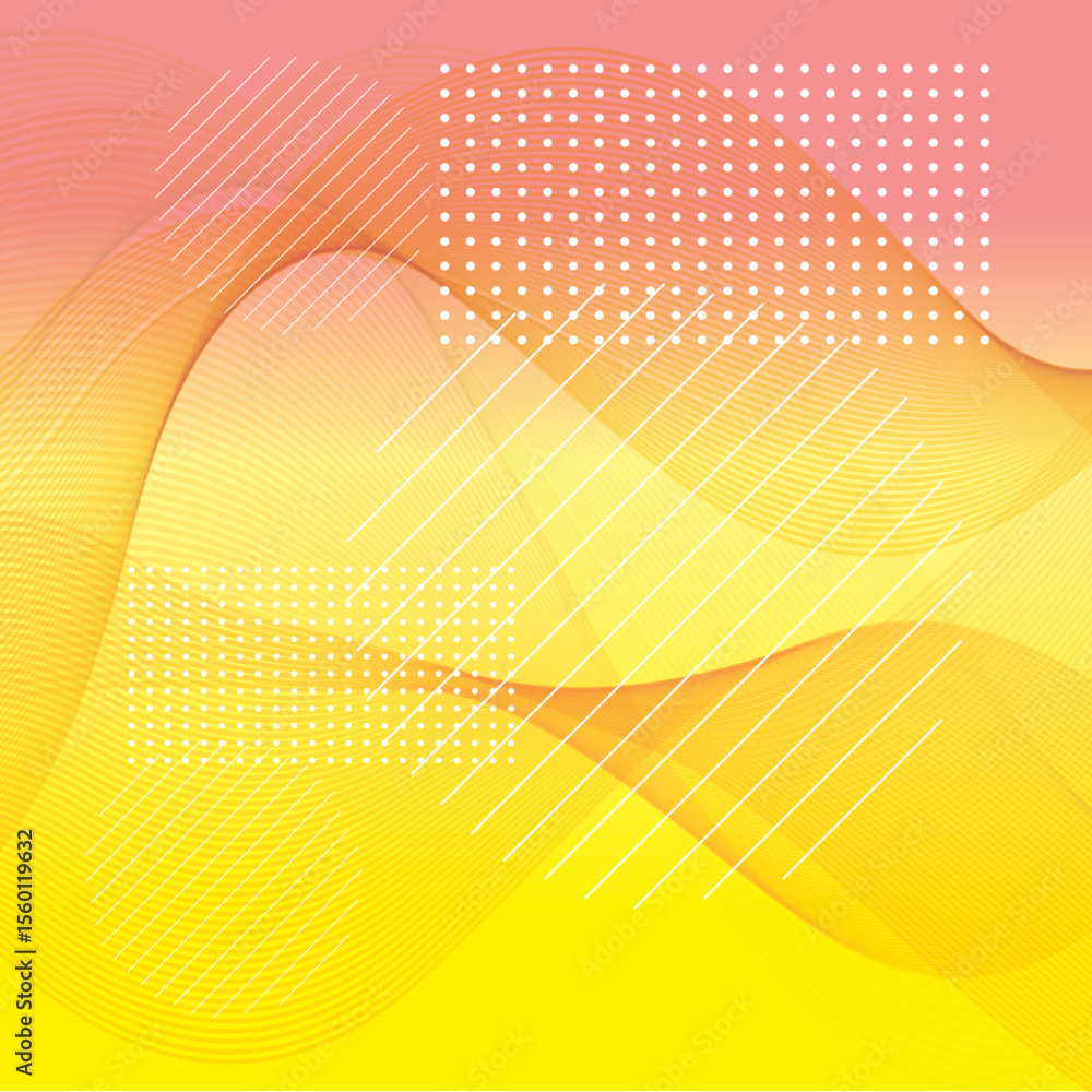 Poster abstruct yellow and red combination background design