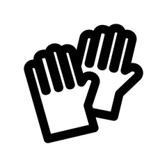Obraz premium Gloves icon thick bold line 
