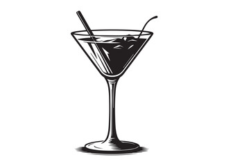 cocktail glass logo silhouette vector, martini glass logo icon silhouette, vector martini cocktail glass silhouette vector illustration, cocktail glass drink design logo silhouette vector 