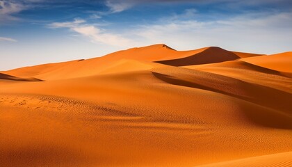 background of orange sand wave in sakhara desert landscape