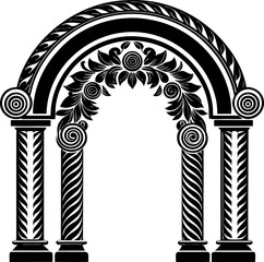 vector illustration of a arch