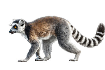 Ring-tailed lemur in profile view