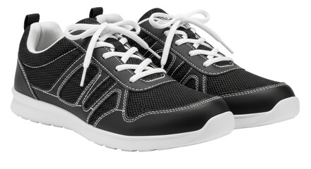 Isolated Black and White Sneakers