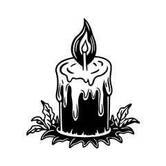 birthday cake with burning candle