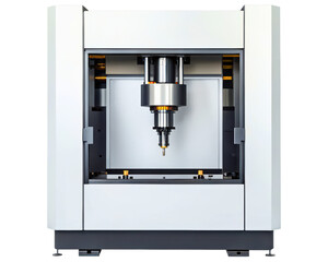 High precision CNC vertical milling machine for industrial use on a transparent background
