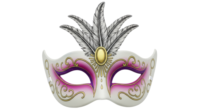 Isolated Masquerade Mask