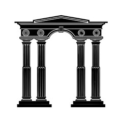 Obraz premium classic columns isolated on white