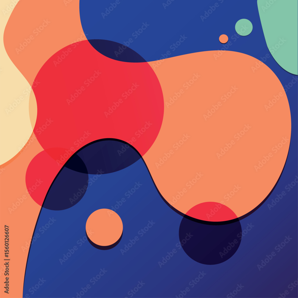 Poster blue color with round circle color combination abstruct background design