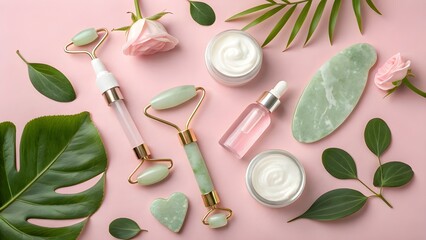 Jade face rollers and Gua sha stones are perfect for beauty facial massage therapy. These items are great for home treatments, along with Skin Care Anti-Aging Tools, Face Serum, and Moisturiser Cream