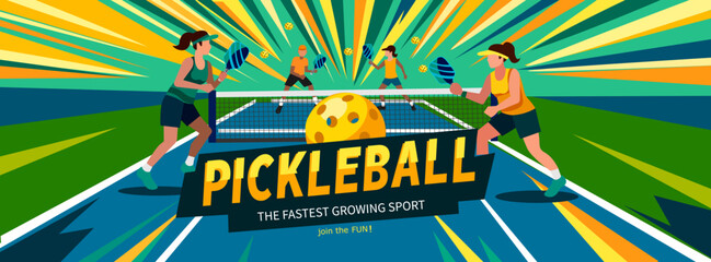 poster of the popular game pickleball