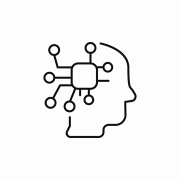 brain cpu icon sign vector