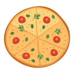 Traditional Baked Challah Style Bread Loaf - Vector Illustration