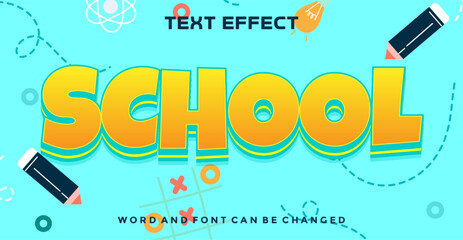 School editable text effect