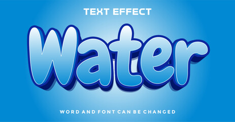 Water editable text effect