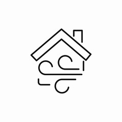 house wind icon sign vector